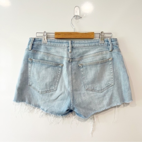 Frame Le Grand Garcon Raw-Edge Denim Shorts - Picture 7 of 13